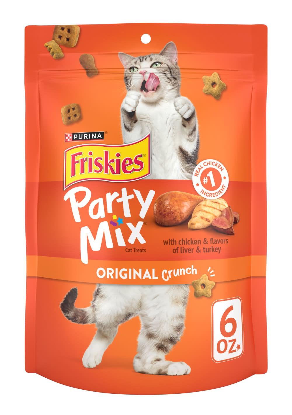 Purina Friskies Party Mix Original Chicken Liver & Turkey Pouch (6 oz)