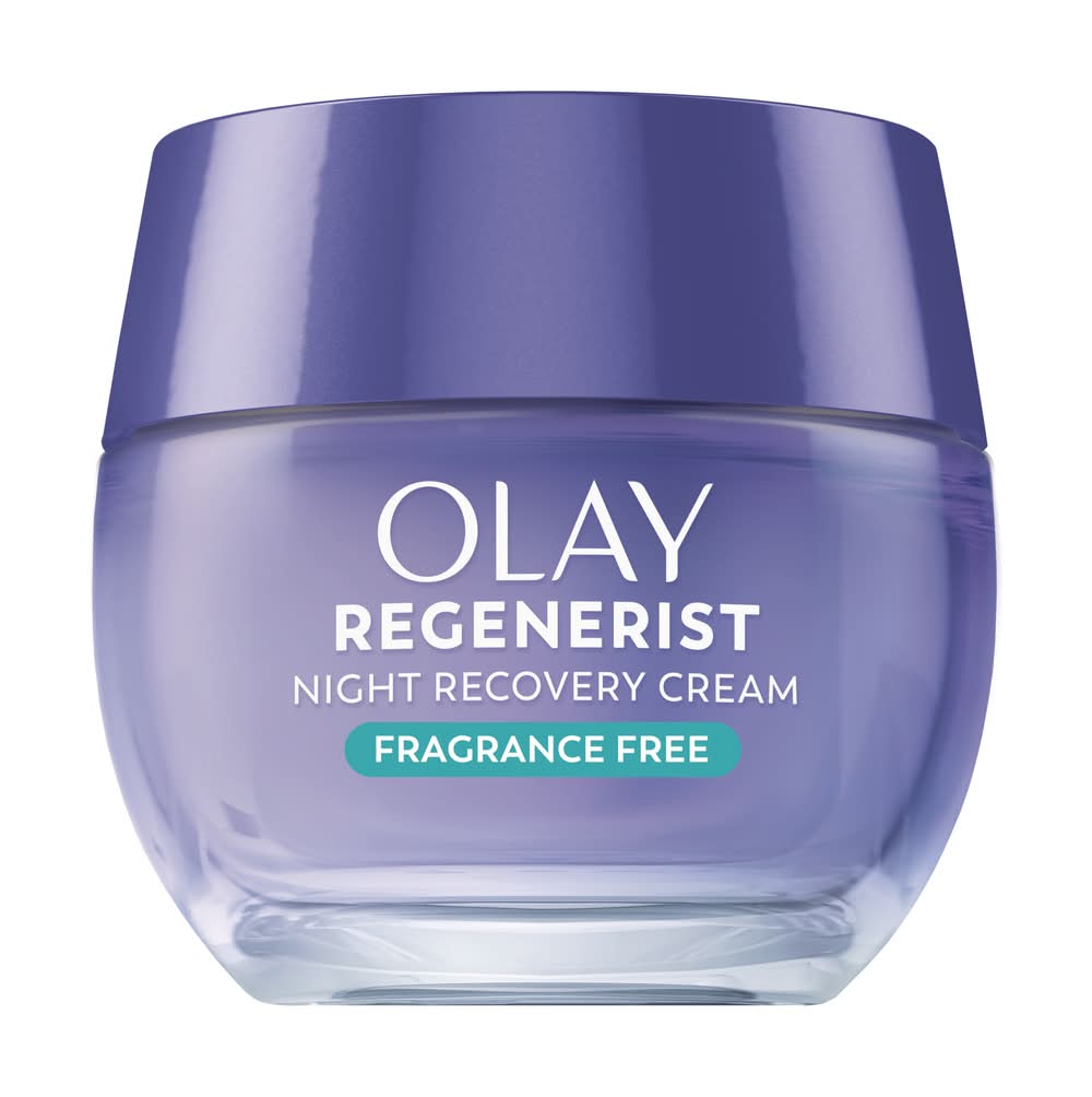 Olay Regenerist Night Face Moisturizer Fragrance Free Recovery Cream (1.7 oz)