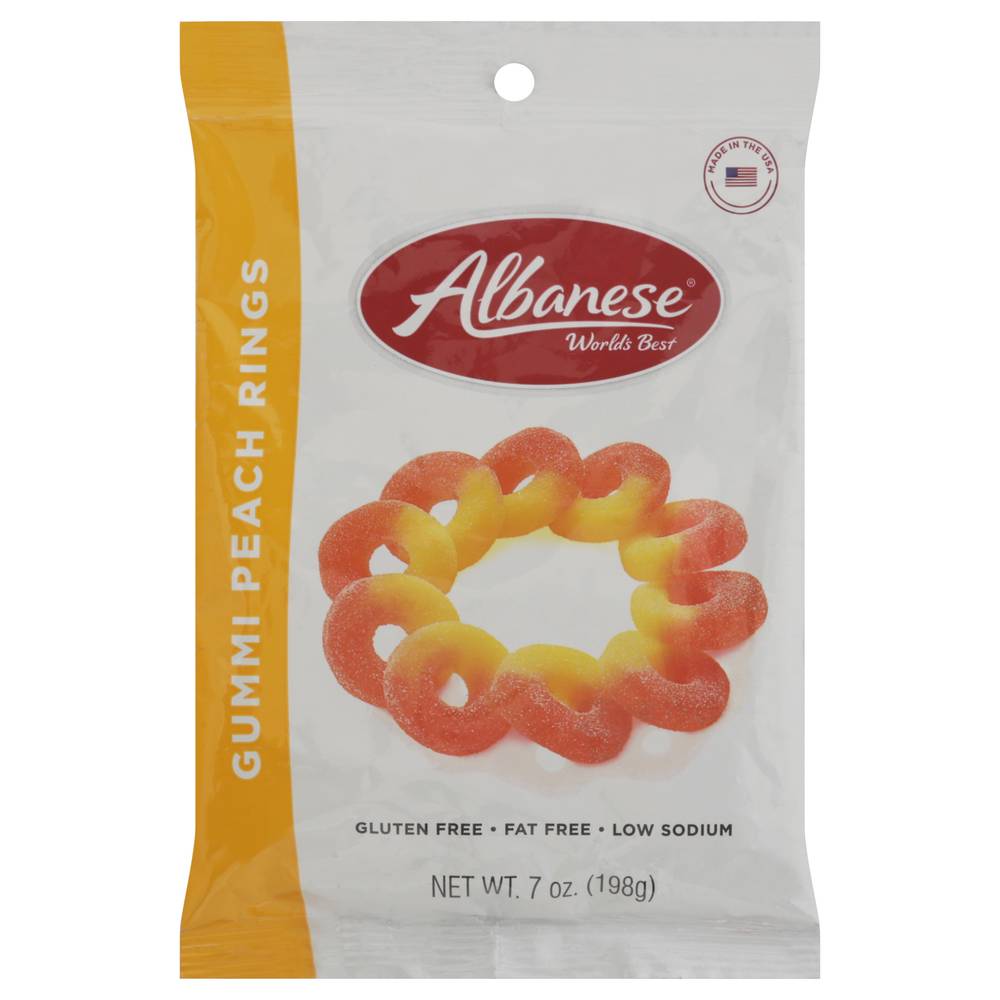 Albanese World's Best Gummi Peach Rings