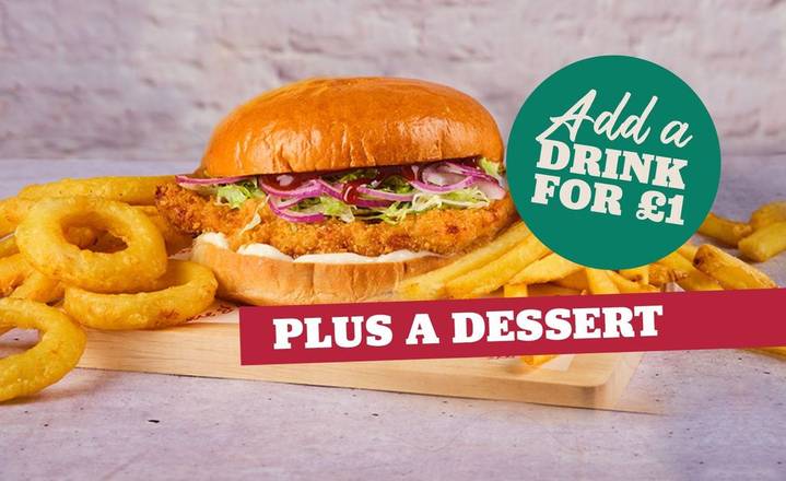 Lunch - 3 Course Burger Meal Deal: