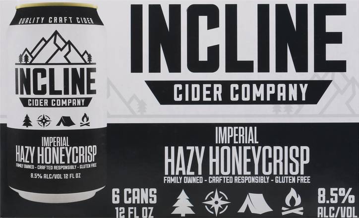 Incline Cider Company Imperial Hazy Honeycrisp Craft Cider (6 pack, 12 fl oz)
