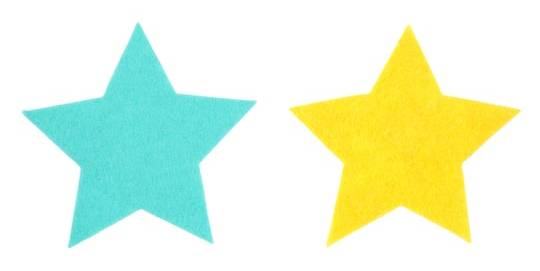 Creatology Star Felt Shapes, Blue-Yellow (15 ct)