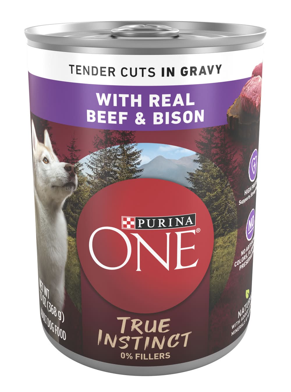 Purina One Smartblend Tender Gravy Adult Dog Food, Beef-Bison (12.98 oz)