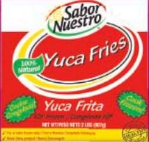 Frozen Sabor Nuestro - Yucca Fries - 2 lbs