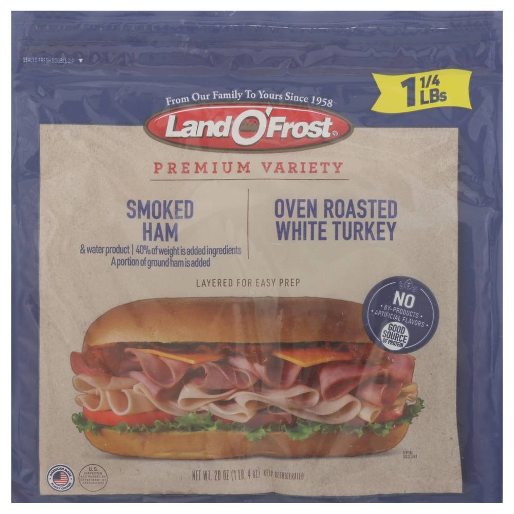 Land O' Frost Smoked Ham/Oven Roasted White Turkey (1.25 lbs)