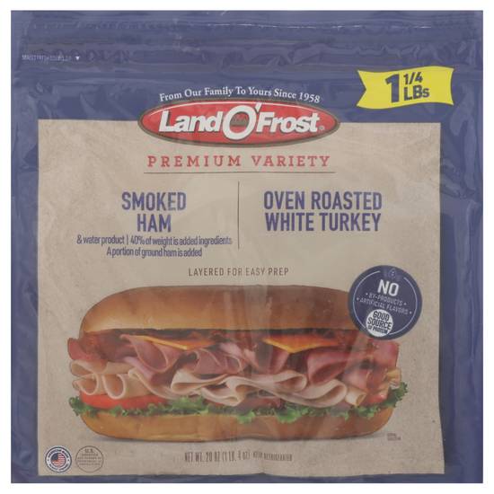 Land O'frost Smoked Ham/Oven Roasted White Turkey