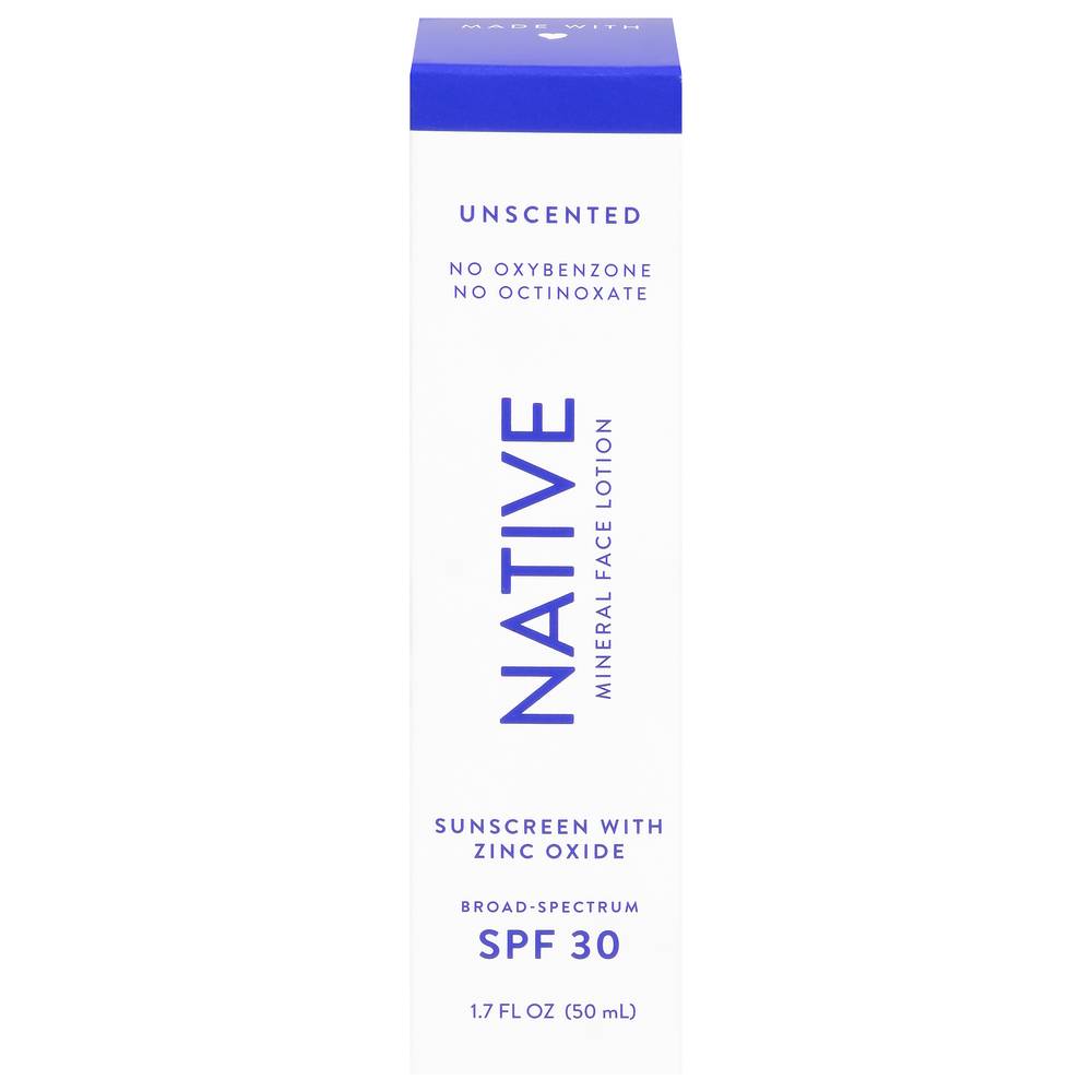 Native Unscented Spf 30 Face Sunscreen (1.7 fl oz)