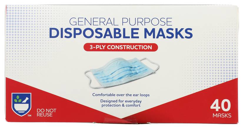 BASE4 General Purpose Disposable Face Mask (40 ct)