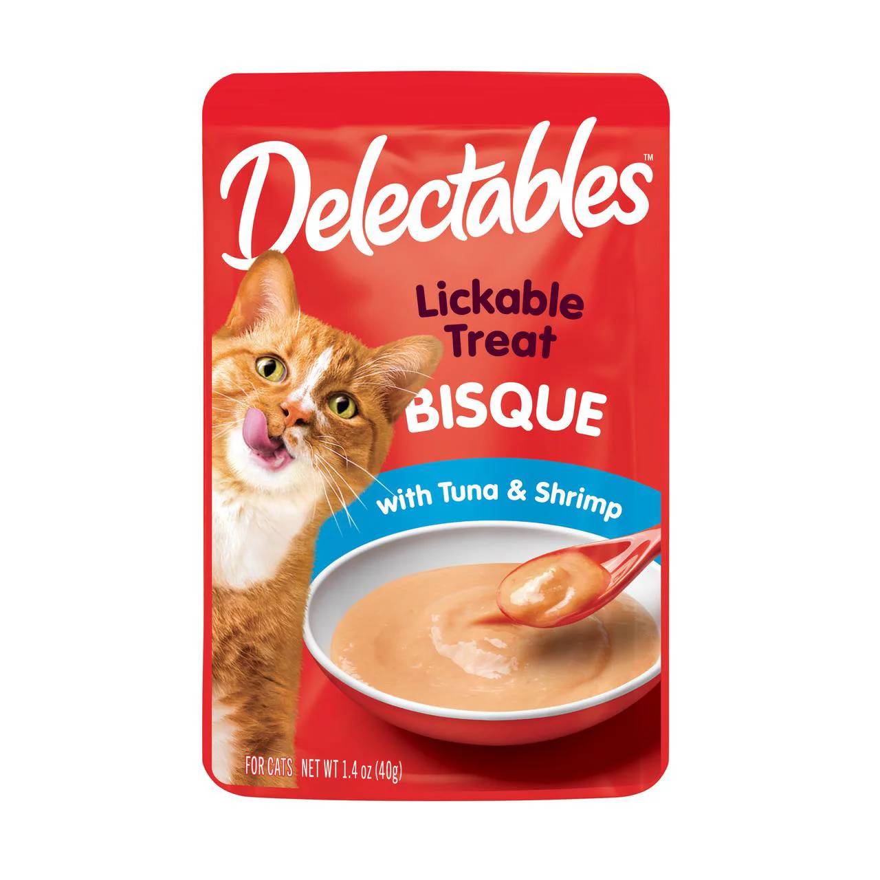 Delectables Bisque Tuna & Shrimp Flavor Soft Treats for Cats, 1.4 oz