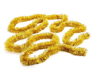 10' Gold Tinsel Garland