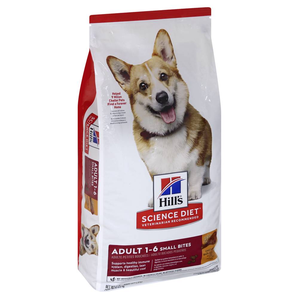 Hill's Science Diet Chicken & Barley Recipe 1-6 Small Bites Adult Dog Food (15 lbs)