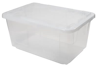 Greenmade 27 Gallon Storage Bin with Snap Lid, Plastic, Clear (781020)