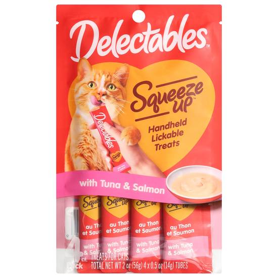 Delectables Squeeze Up Cat Treats With Tuna & Salmon