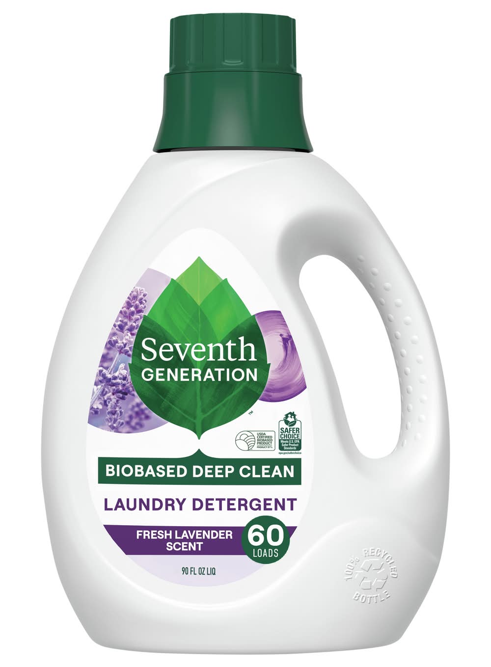Seventh Generation Liquid Laundry Detergent 60 Loads, Fresh Lavender (90 fl oz)