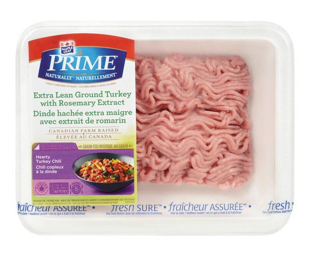 Prime dinde haché extra-maigre - extra lean ground turkey (454 g)