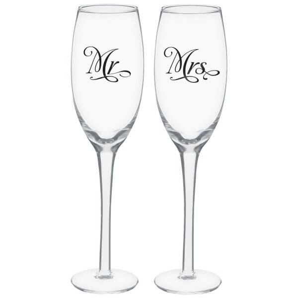 Party City Mr. and Mrs. Wedding Toasting Glasses (2 ct)