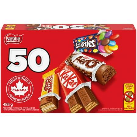 Nestlé mini barres assorties et friandises (50 unités)