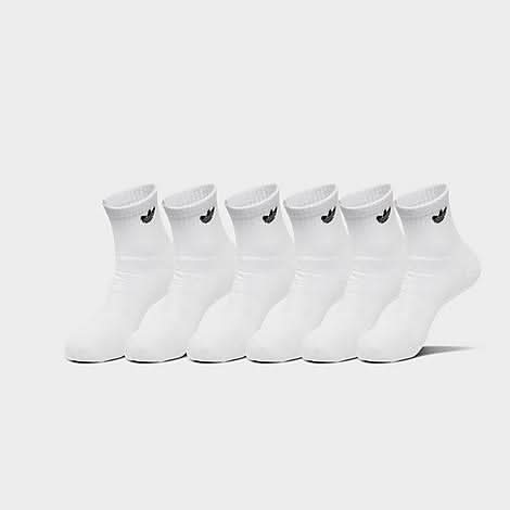Adidas Originals Trefoil 2.0 Quarter Socks (6-Pack) (Large)