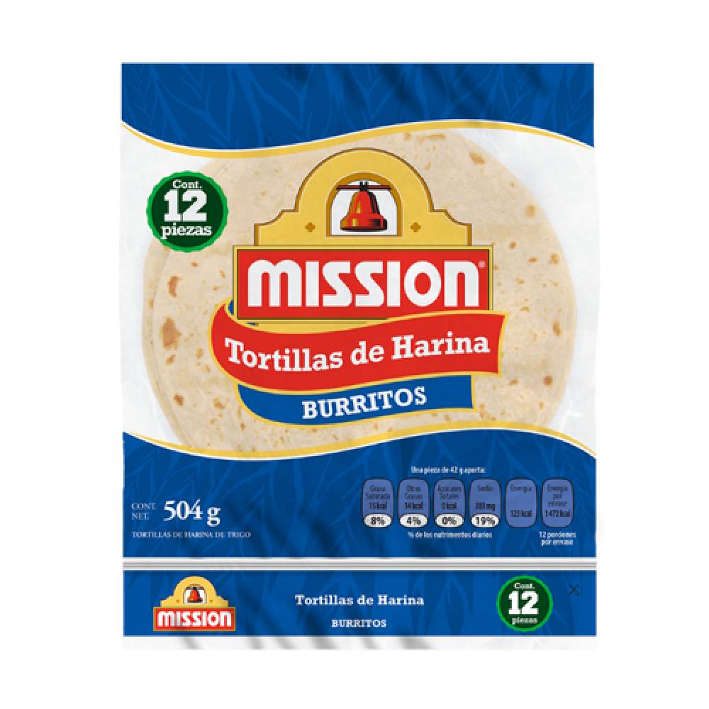 Mission tortilla de harina de trigo (resellable 504 g)