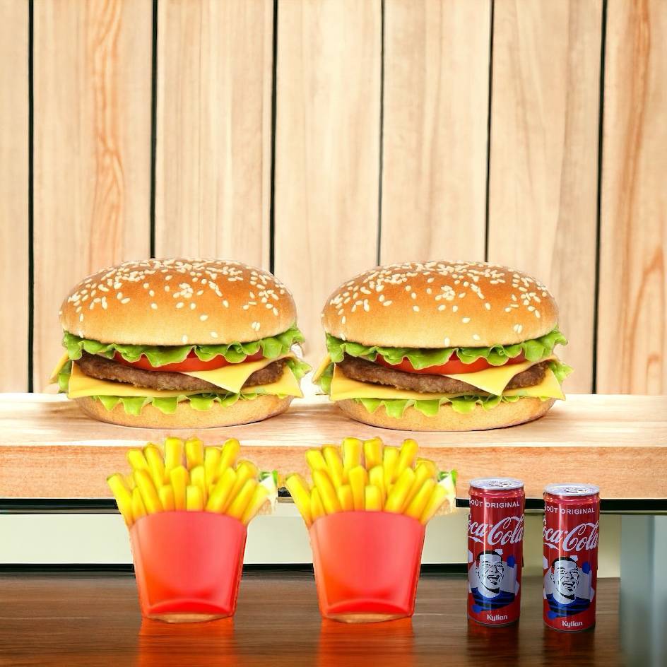 2 cheese+ Frites+boissons