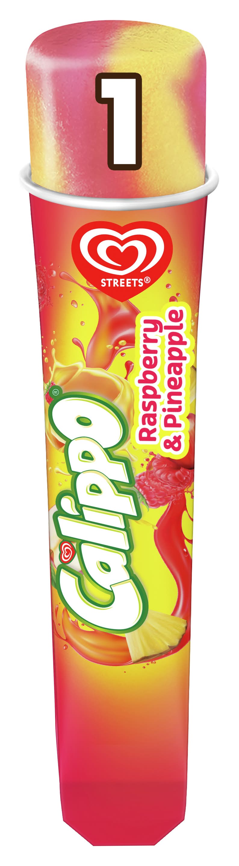 Streets Calippo Ice Block, Raspberry & Pineapple (100mL)