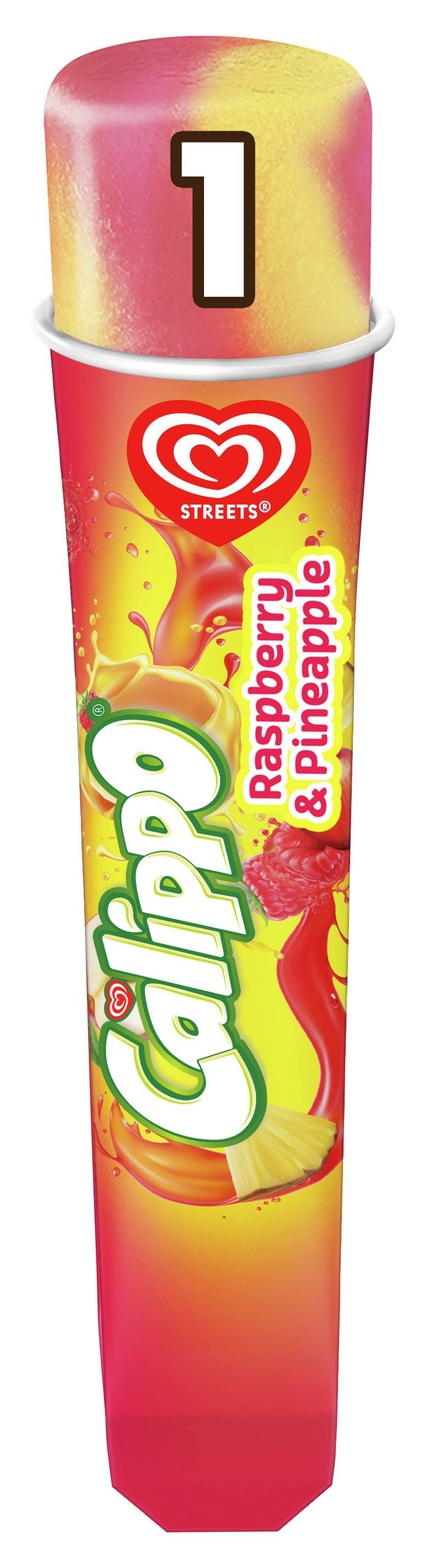 Streets Calippo Ice Block, Raspberry-Pineapple (100mL)