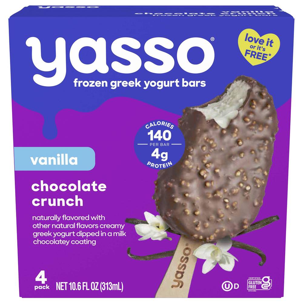 Yasso Vanilla Chocolate Crunch Greek Yogurt Bars (10.6 fl oz)