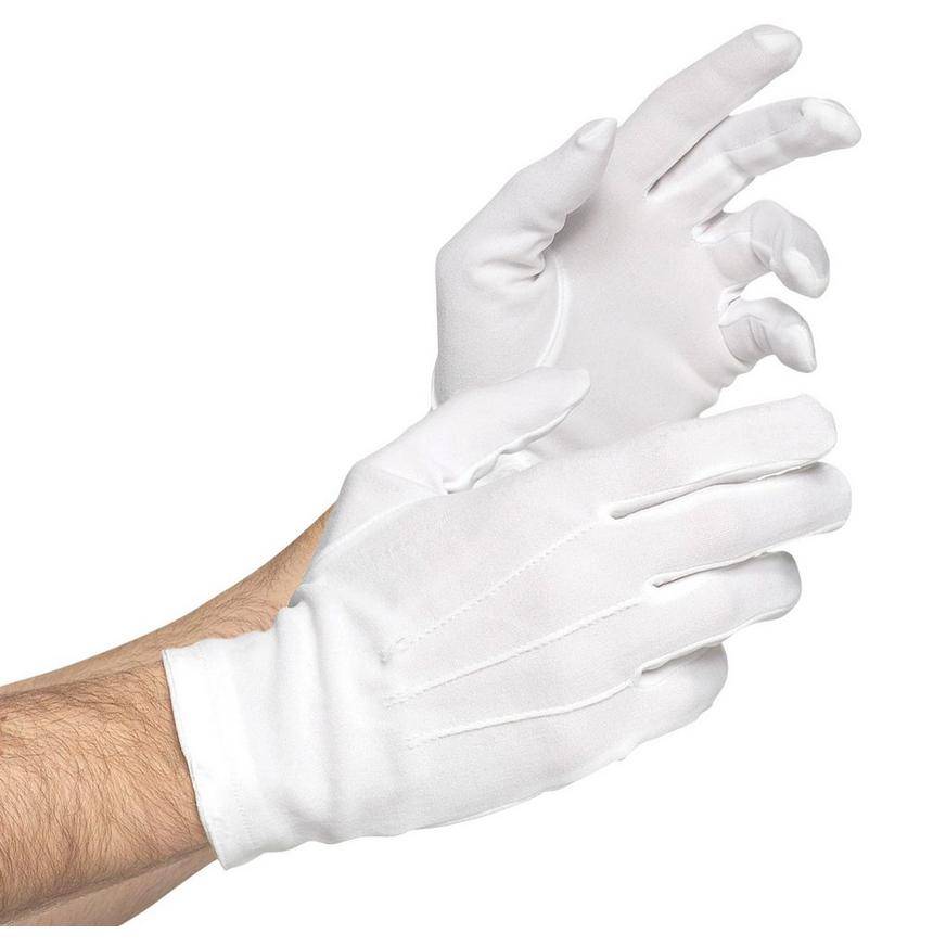 Party City Fancy Gloves, Male, White