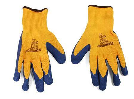 Technical guante multiuso en388 amarillo/azul garmendia (1 par de guantes)