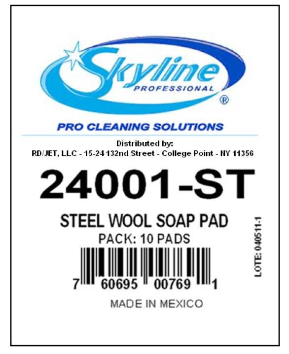 Skyline - Hotel Size Steel Wool Soap Pads - 10 ct