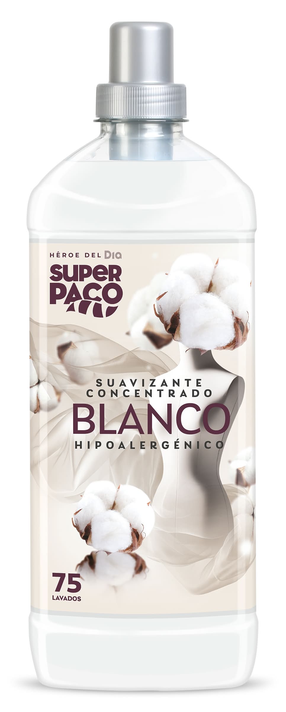Suavizante Concentrado Blanco Super Paco De Dia Botella 75 Lavados