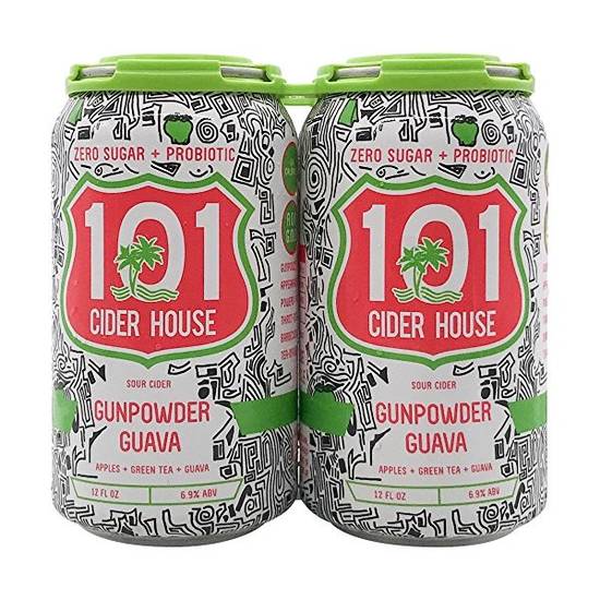 101 Cider House Gunpowder Guava Sour Cider (4 pack, 12 fl oz)