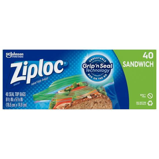 Ziploc Sandwich Bags (40 ct)