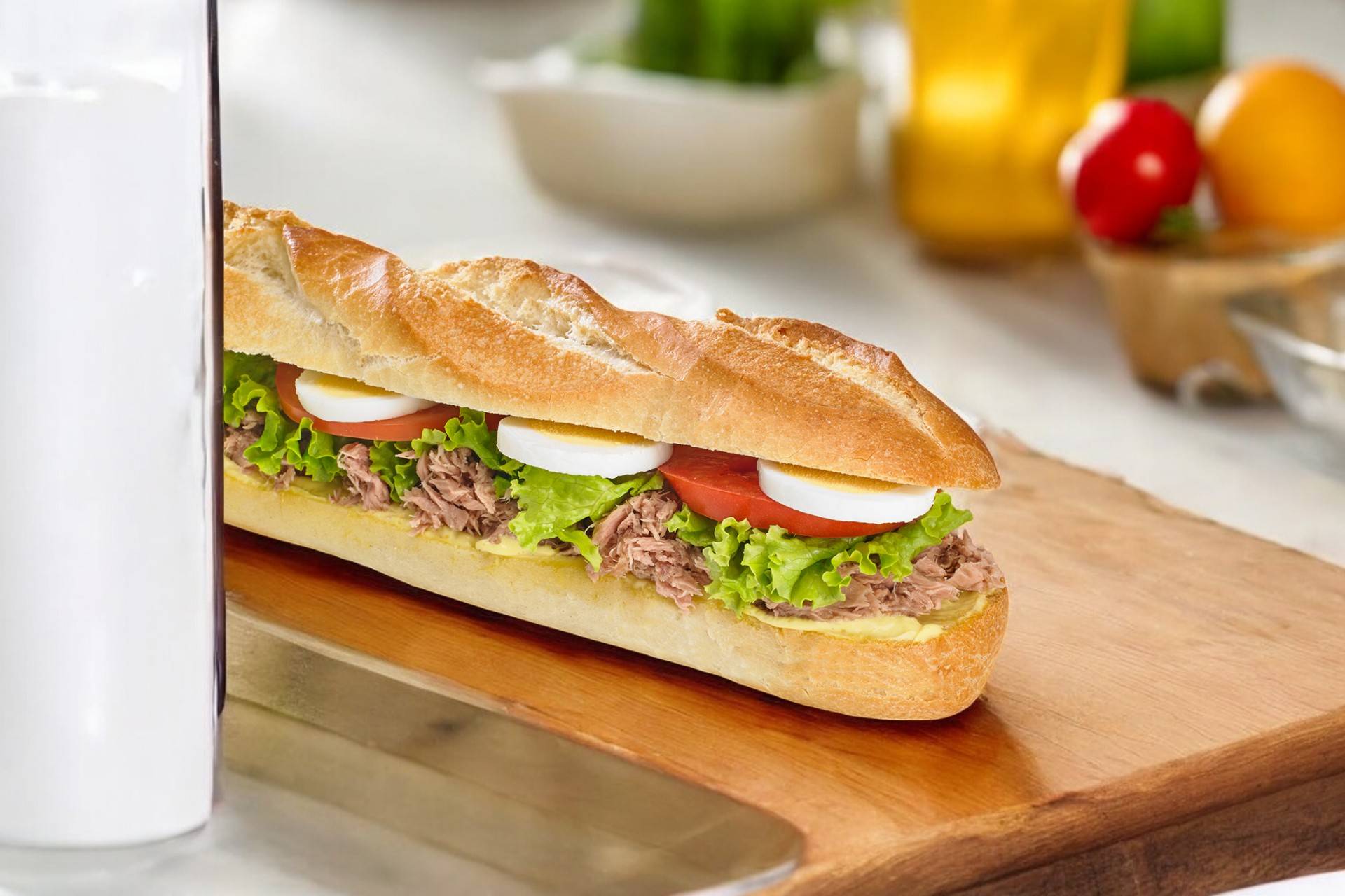 Menu sandwich crudité thon🥪🍟🥤