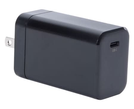65W USB-C Device Charger For Smartphones, Tablets, Laptop Computers Black