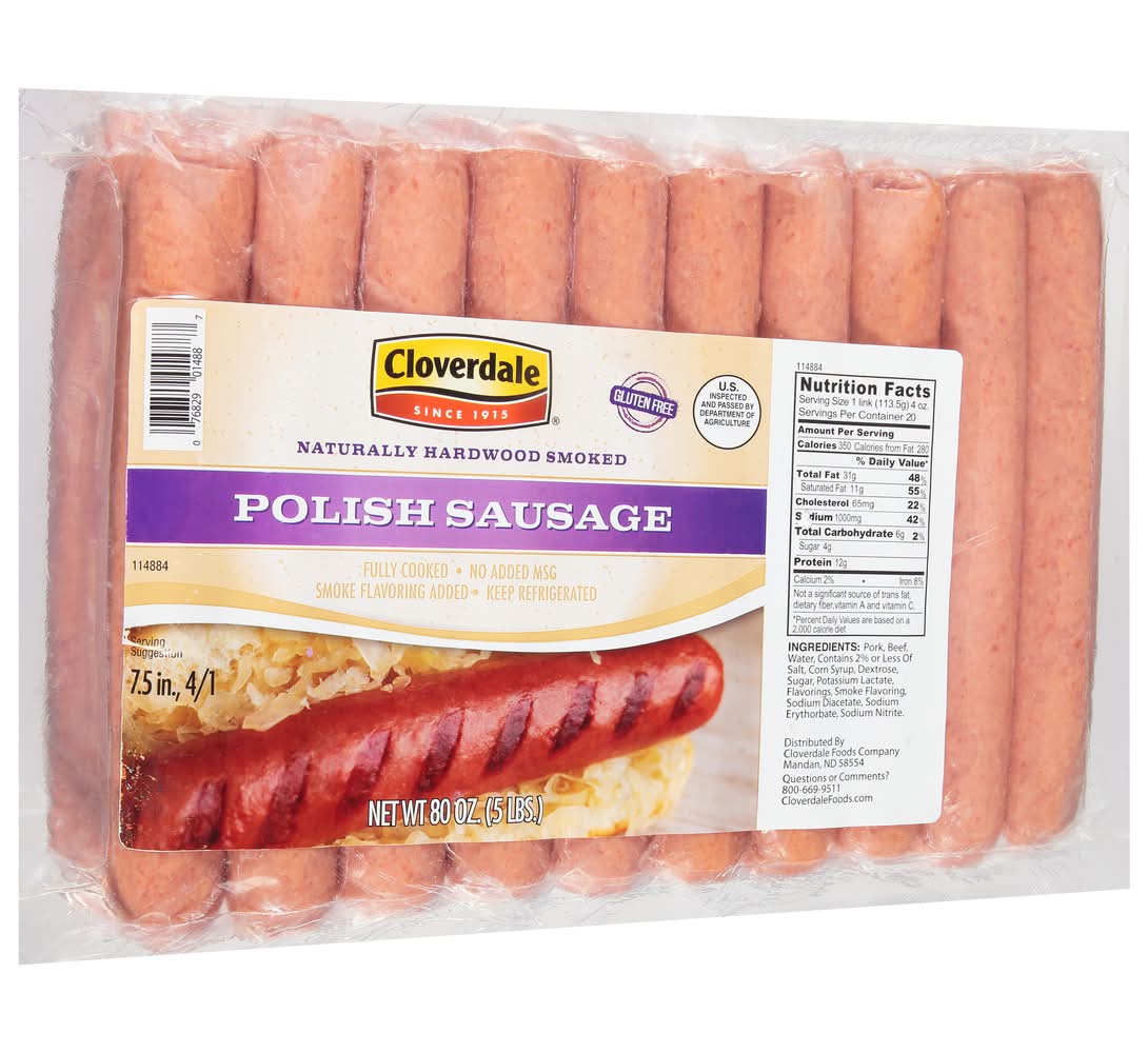 Cloverdale Polish Sausage (5 lbs)
