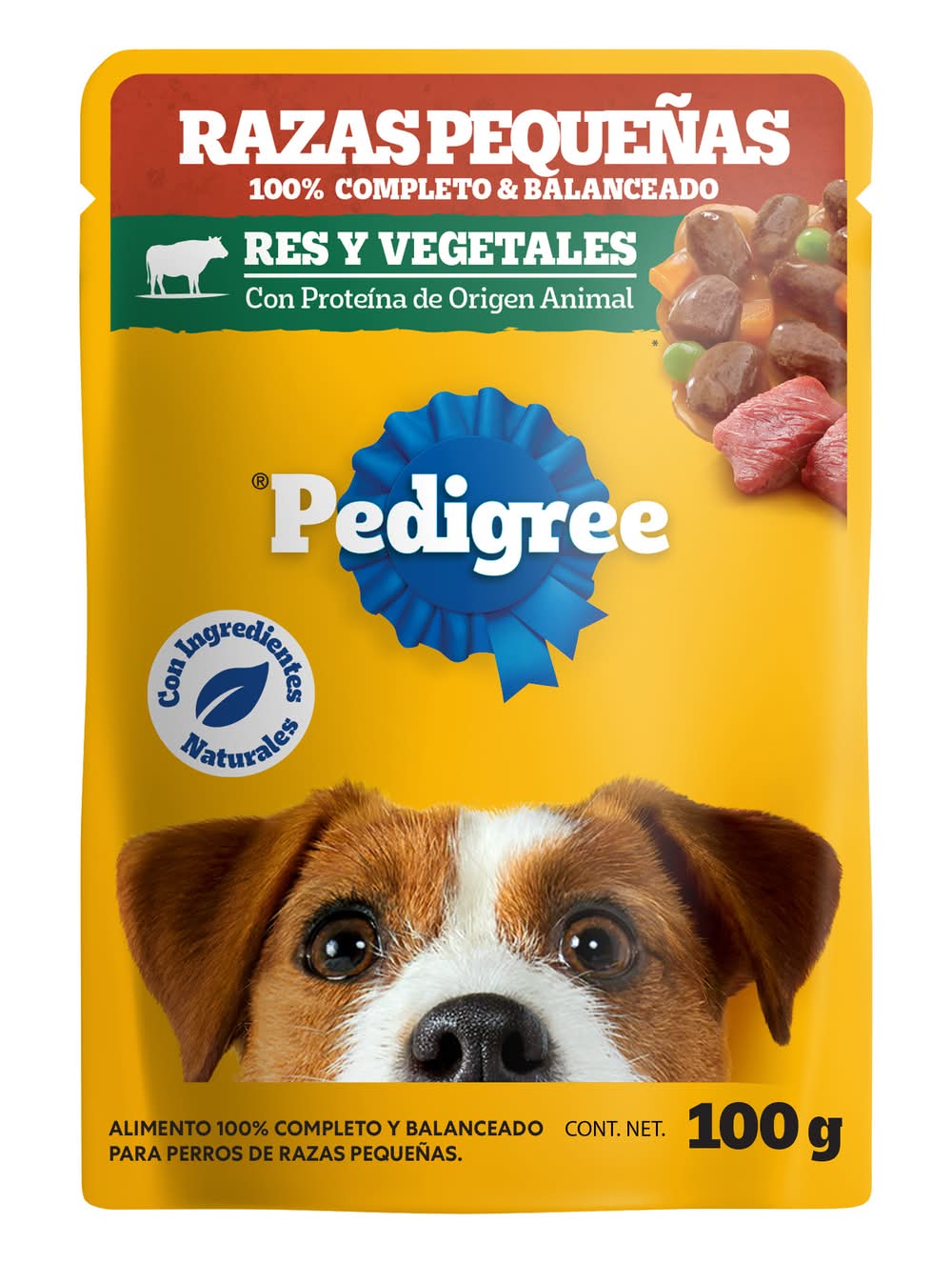 Pedigree · Alimento húmedo para perros, res-vegetales, Adulto-Razas pequeñas (100 g)