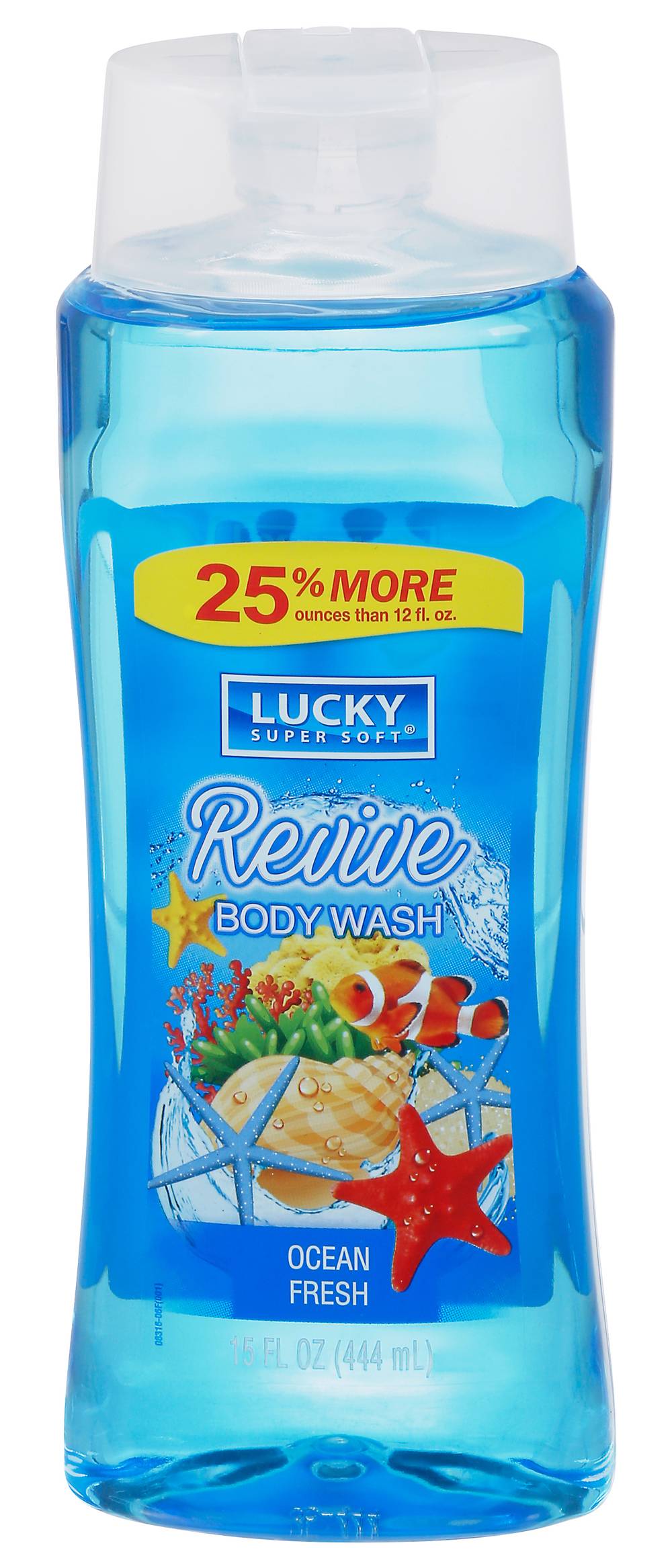 Lucky Super Soft Body Wash, Ocean Fresh (15 fl oz)