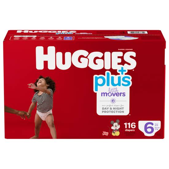 Huggies Little Movers Plus Size 6 (116 diapers)