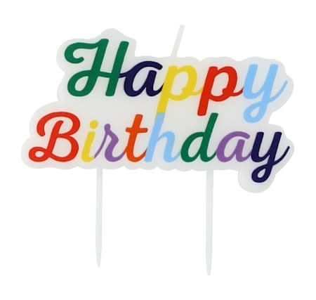 Birthday Pick Candles Rainbow