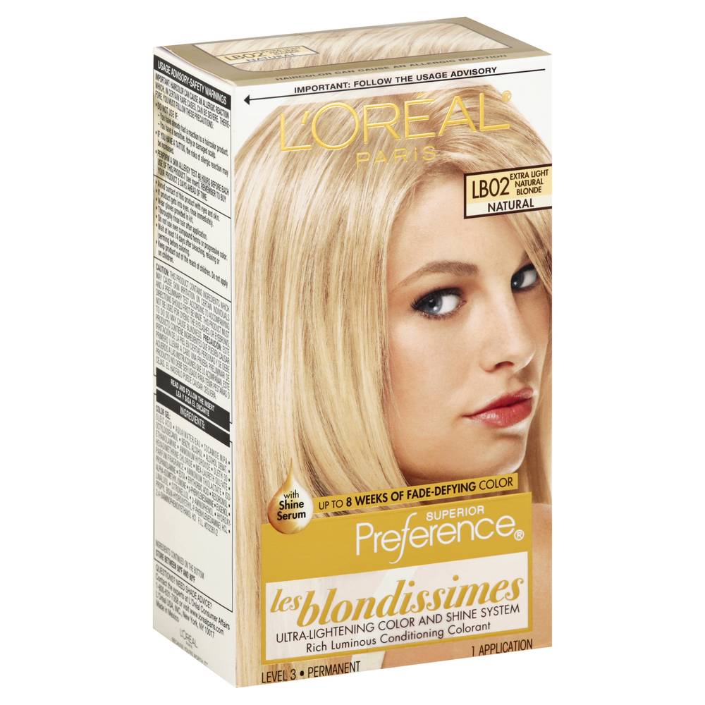 L'oréal Superior Preference Permanent Lb02 Extra Light Natural Blonde Haircolor