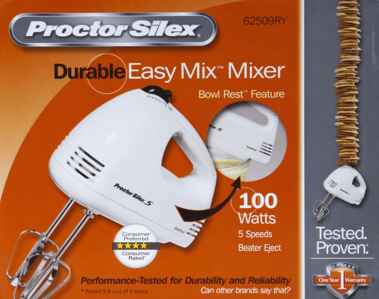 Proctor Silex Easy Mix Durable 100 Watts Mixer