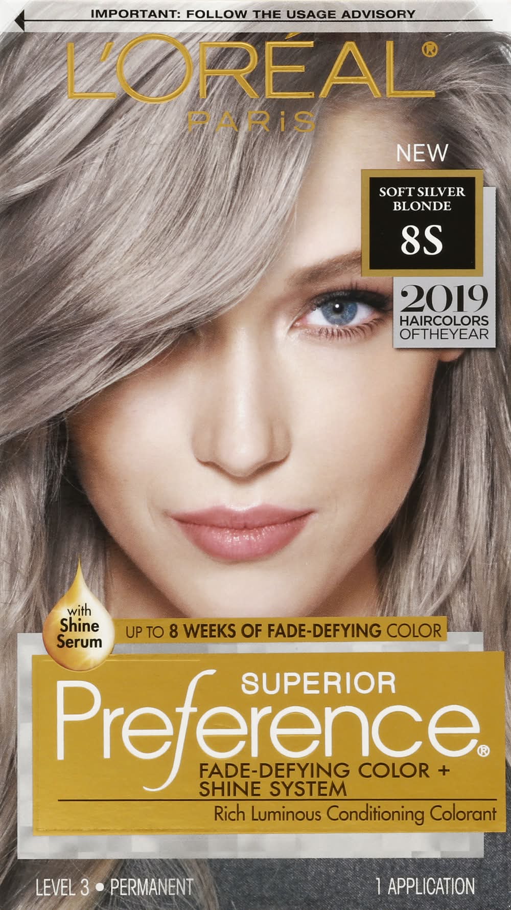 L'Oréal 8S Soft Silver Blonde Hair Dye (7.1 oz)