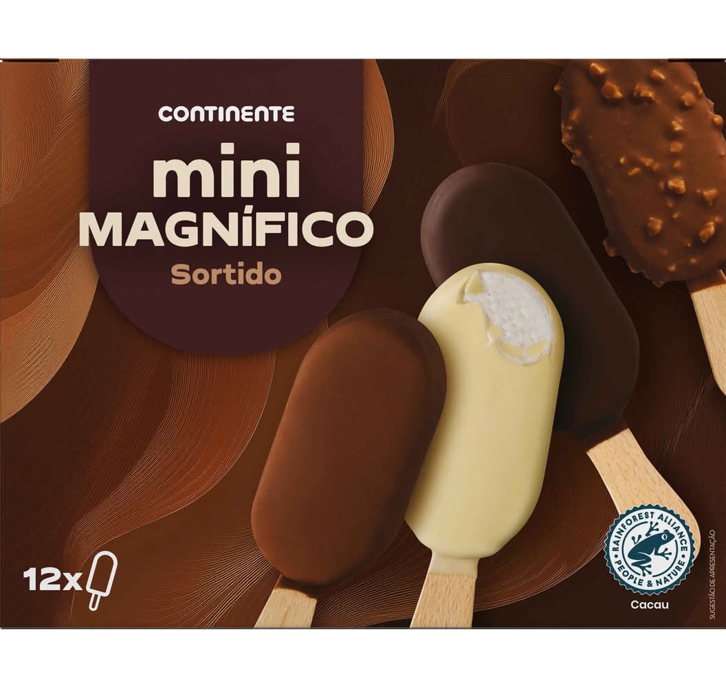 Gelado Mini Magníficos Sortido de Clássicos Continente (emb. 600 ml (12 un))