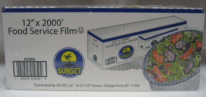 Sunset - 12"X2000' Food Service Film Roll (1 Unit per Case)