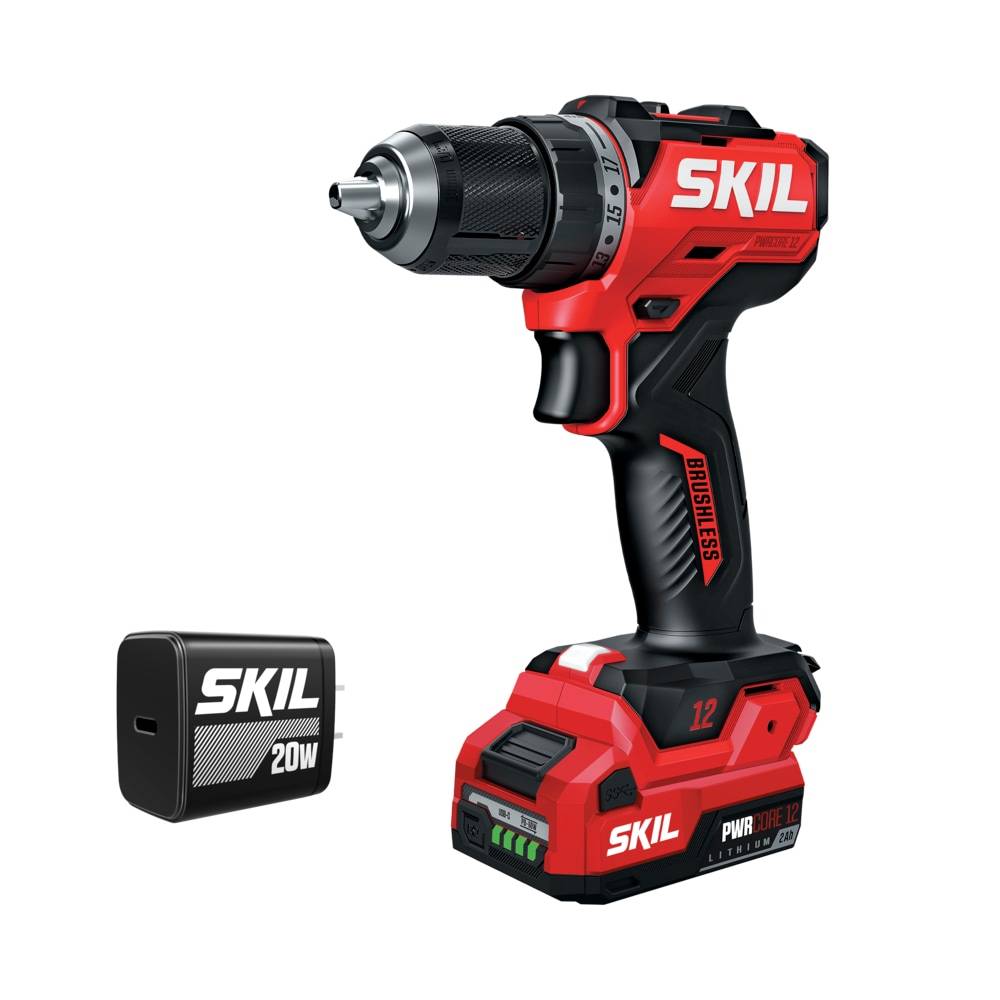 SKIL PWR CORE 12-volt 1/2-in Keyless Brushless Cordless Drill (1-Battery and Charger Included) | DL6290A-11