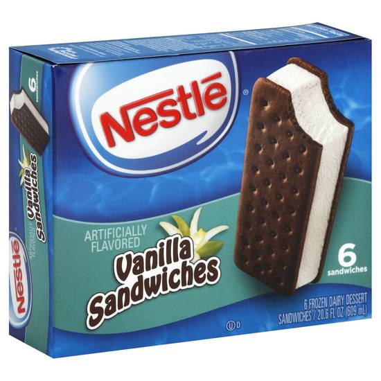 Nestle Vanilla Ice Cream Sandwiches Box (6 ct)