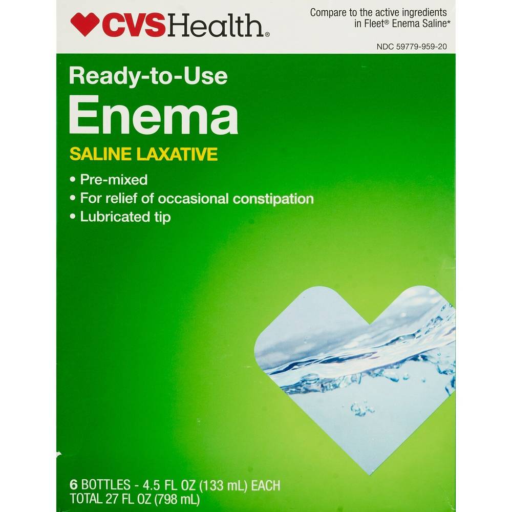 Cvs Health Disposable Enema, Latex Free, 6 Ct