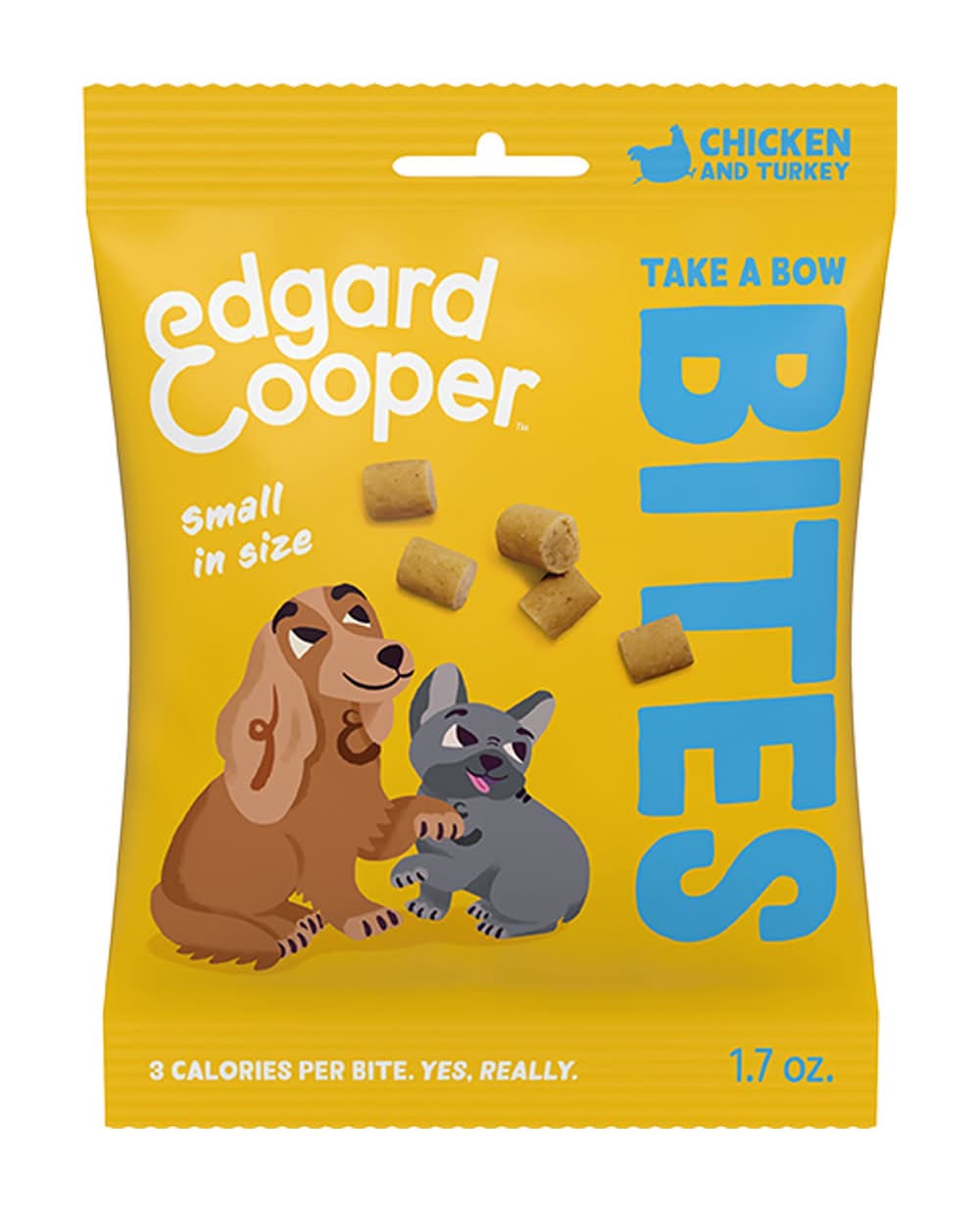 Edgard & Cooper Small Bites All Life Stages Dog Treats - Grain Free, Turkey (Flavor: Turkey, Size: 1.7 Oz)