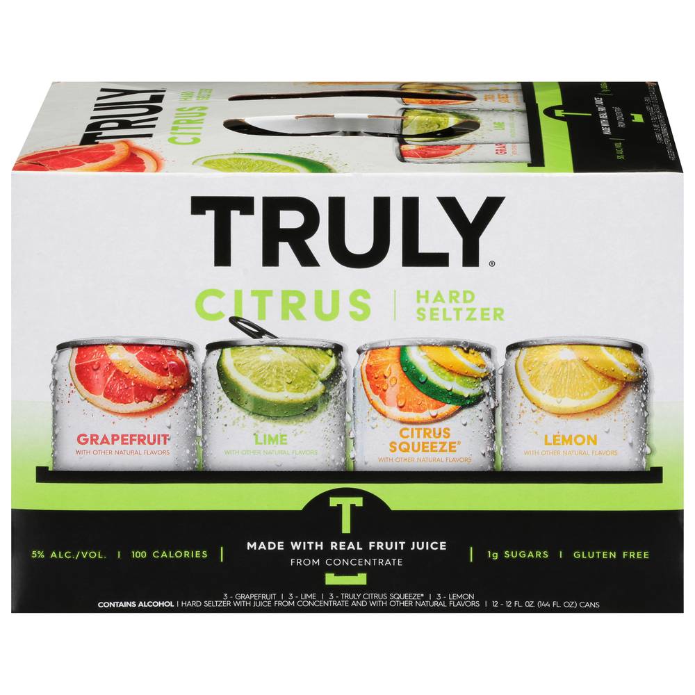 Truly Citrus Hard Seltzer Variety pack, Assorted (12 x 12 fl oz)